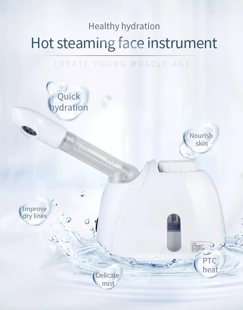 🌿 Ozone Facial Steamer – Warm Mist Humidifier for Face