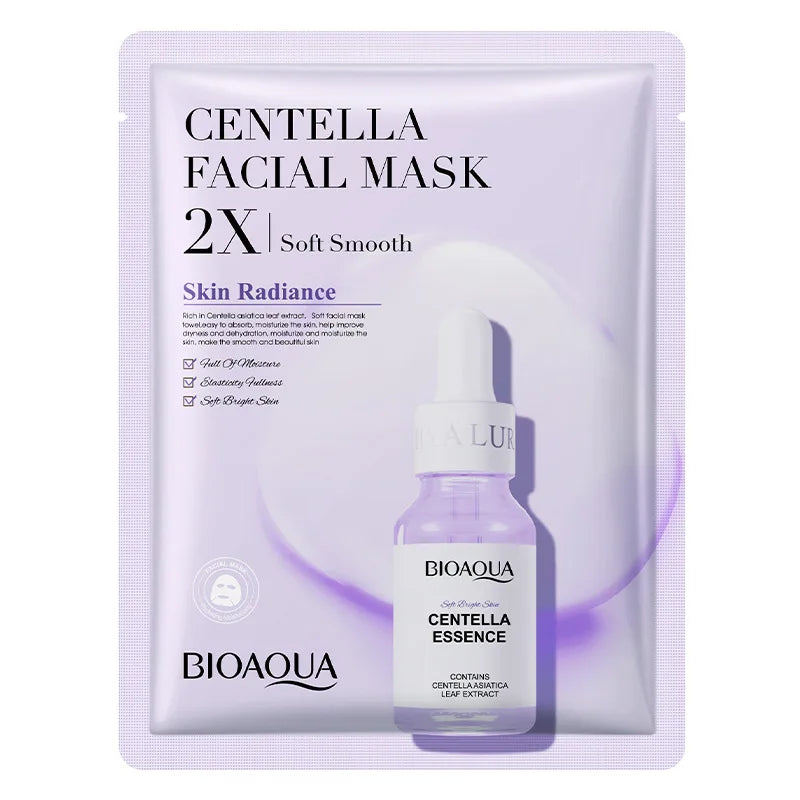 BIOAQUA Centella Collagen Face Mask Set – 20 Hydrating Sheet Masks