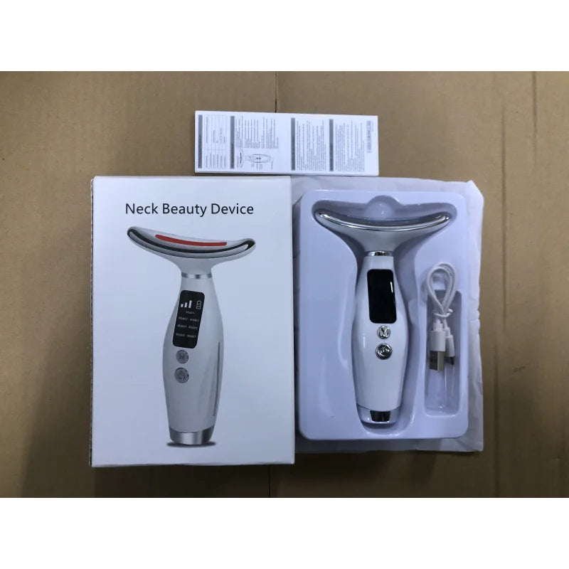 7 Colors LED Face & Neck Massager – Anti-Wrinkle, Lifting & Skin Tightening