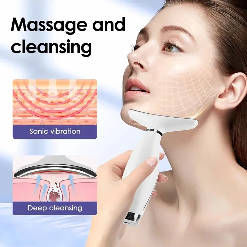 7 Colors LED Face & Neck Massager – Anti-Wrinkle, Lifting & Skin Tightening